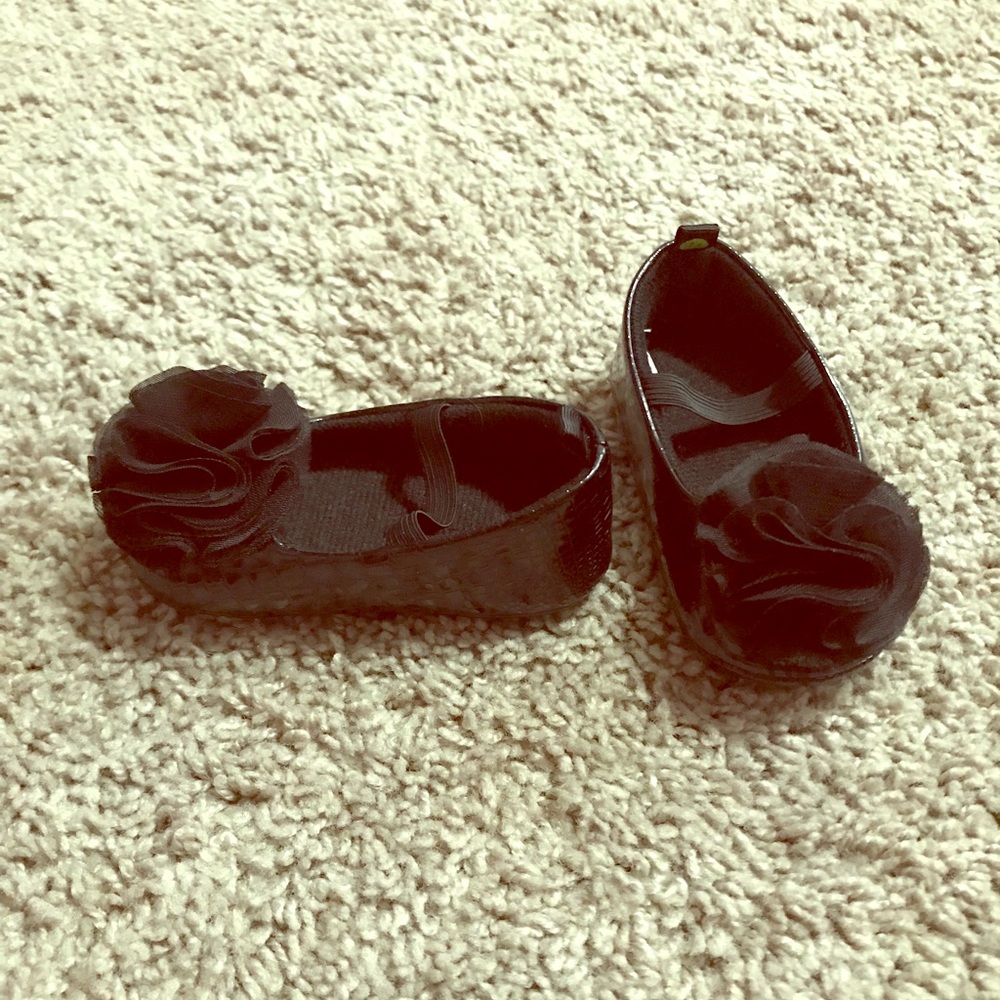 Baby black dress shoes